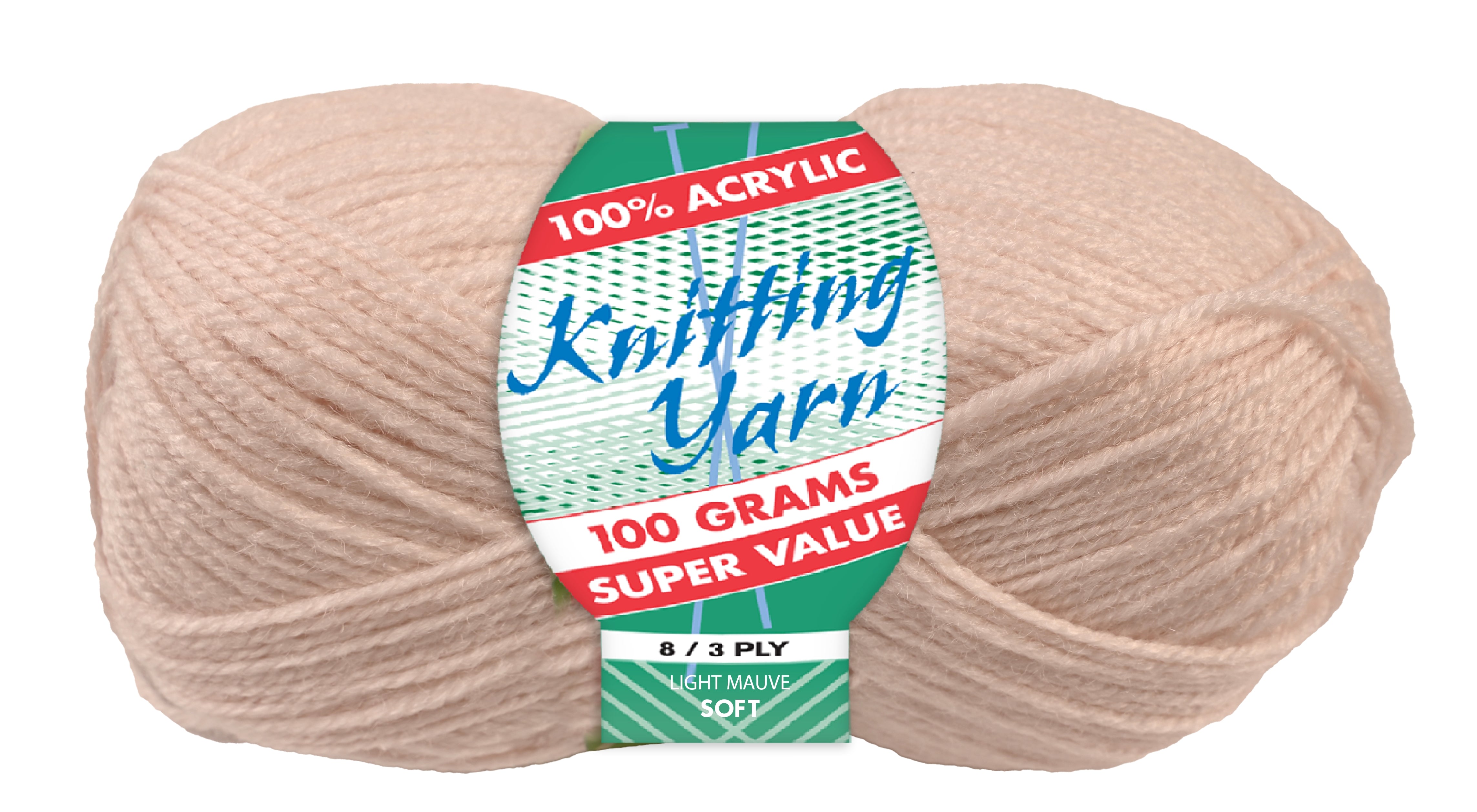 Everyday Super Value 100g Acrylic 8-Ply Knitting Yarn - Solids