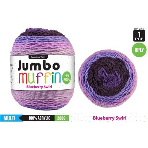 Everyday 200g "Jumbo Muffin" 8-Ply Acrylic Knitting Yarn - Choose Your Colour