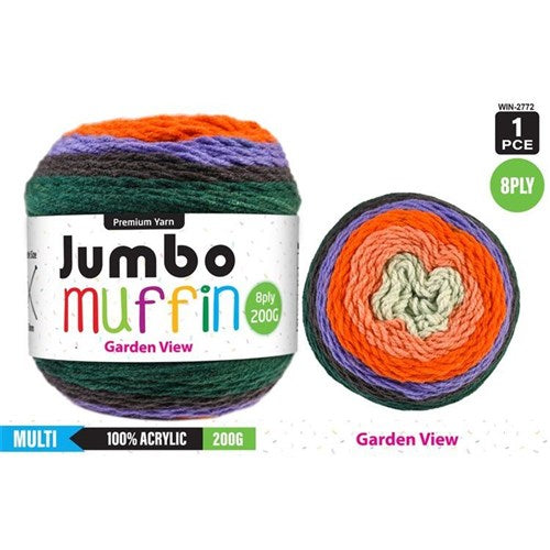 Everyday 200g "Jumbo Muffin" 8-Ply Acrylic Knitting Yarn - Choose Your Colour