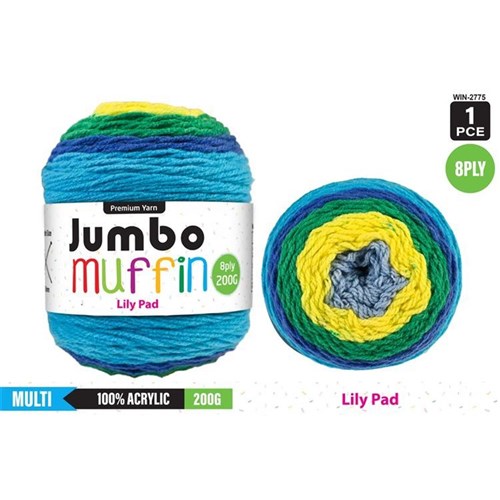 Everyday 200g "Jumbo Muffin" 8-Ply Acrylic Knitting Yarn - Choose Your Colour