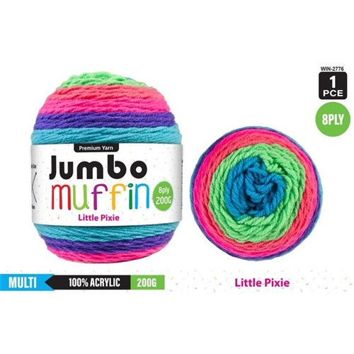 Everyday 200g "Jumbo Muffin" 8-Ply Acrylic Knitting Yarn - Choose Your Colour