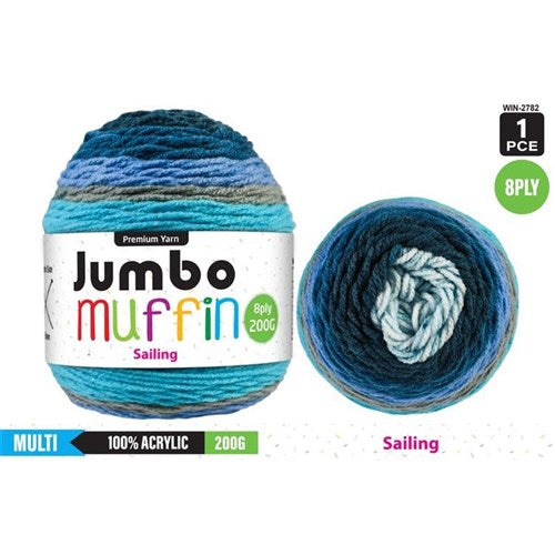 Everyday 200g "Jumbo Muffin" 8-Ply Acrylic Knitting Yarn - Choose Your Colour