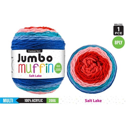 Everyday 200g "Jumbo Muffin" 8-Ply Acrylic Knitting Yarn - Choose Your Colour