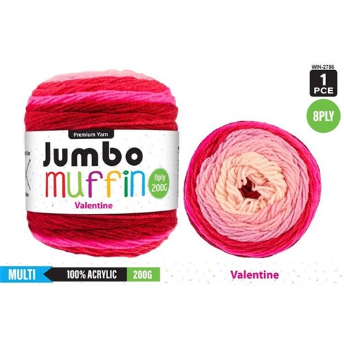 Everyday 200g "Jumbo Muffin" 8-Ply Acrylic Knitting Yarn - Choose Your Colour