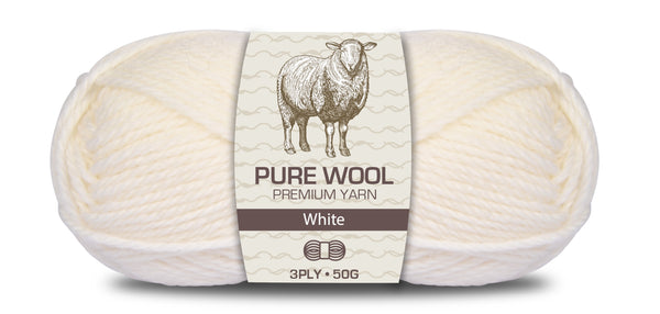 Everyday 50g 100% Pure Wool Premium Knitting Yarn - Choose Your Colour