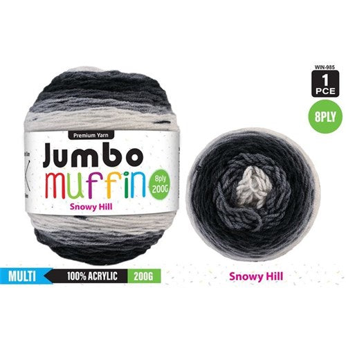 Everyday 200g "Jumbo Muffin" 8-Ply Acrylic Knitting Yarn - Choose Your Colour