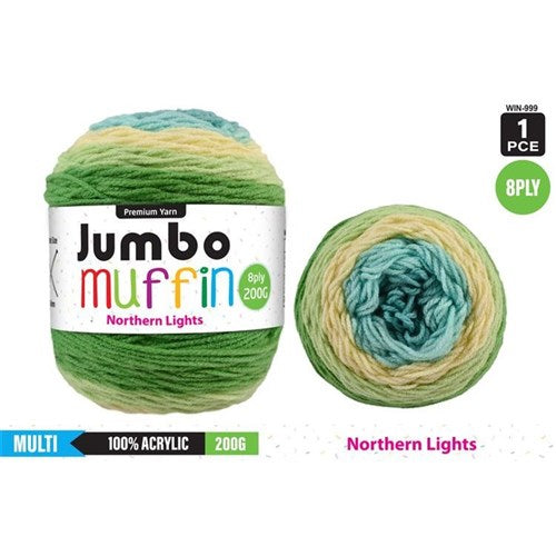 Everyday 200g "Jumbo Muffin" 8-Ply Acrylic Knitting Yarn - Choose Your Colour