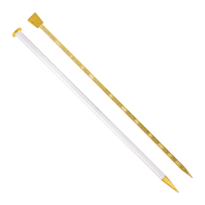 Addi Gold Glitter 40cm Jumbo Single Point Knitting Needles
