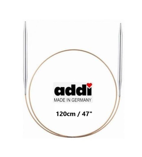 Addi Brass Tip Circular Knitting Needles - 120cm (47")