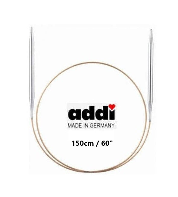 Addi Brass Tip Circular Knitting Needles - 150cm (60")