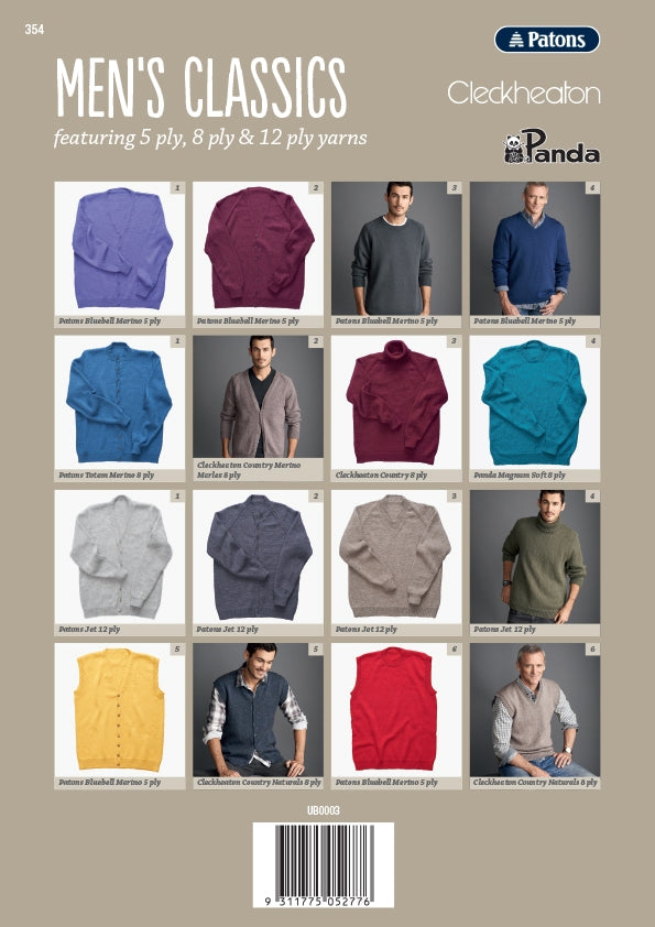 "Men's Classic Knits" Pattern Book by AYC