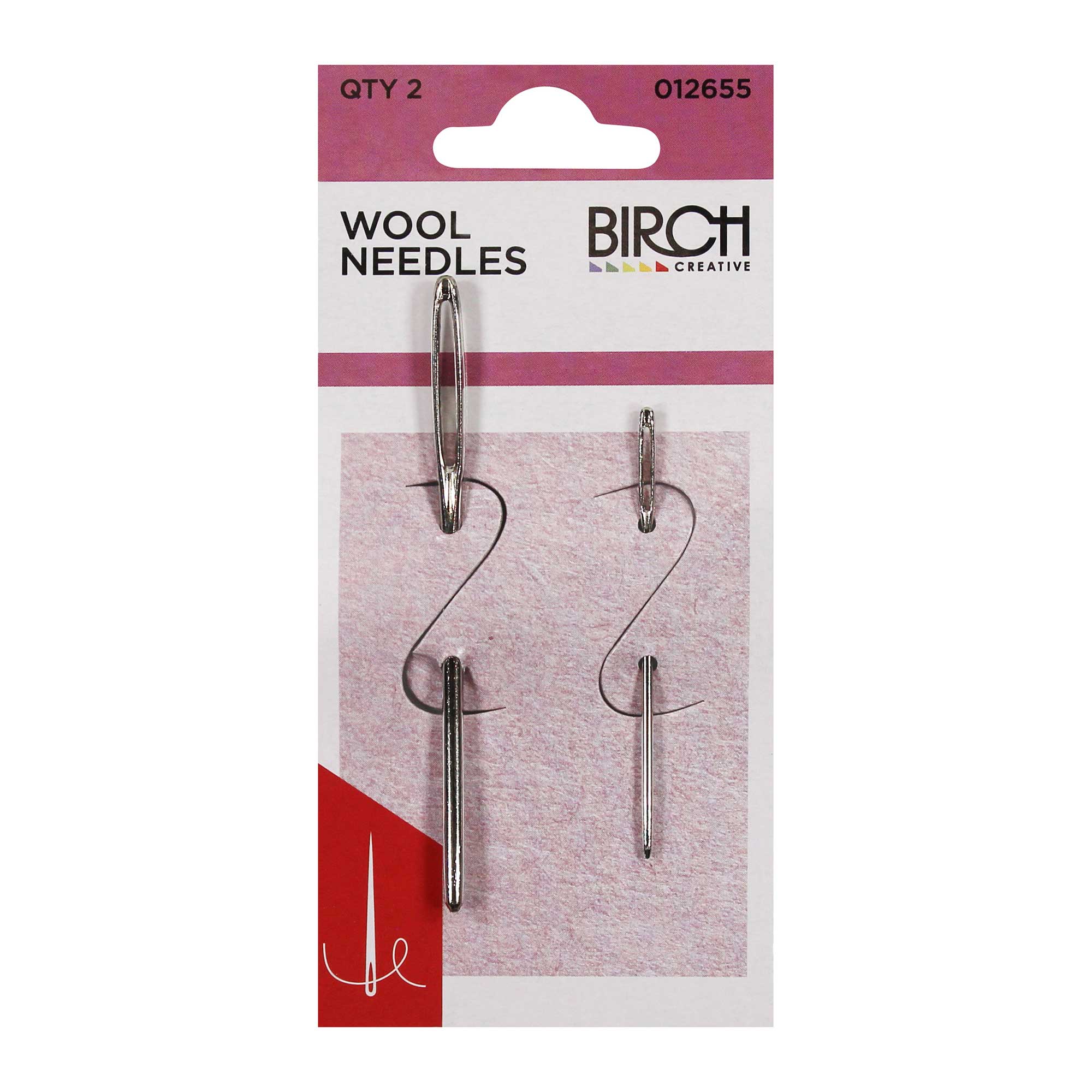 Birch Wool Sewing Needles - Pack of 2