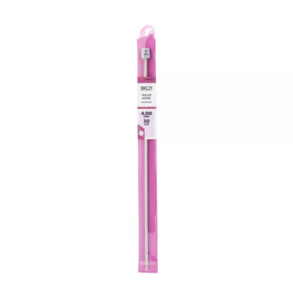 Birch 30cm (12") Aluminium Tricot Crochet Hook (2.00mm - 6.00mm)