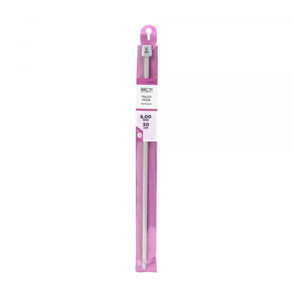 Birch 30cm (12") Aluminium Tricot Crochet Hook (2.00mm - 6.00mm)