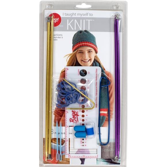 Boye "I Taught Myself To Knit" Knitting Kit - 18 Projects