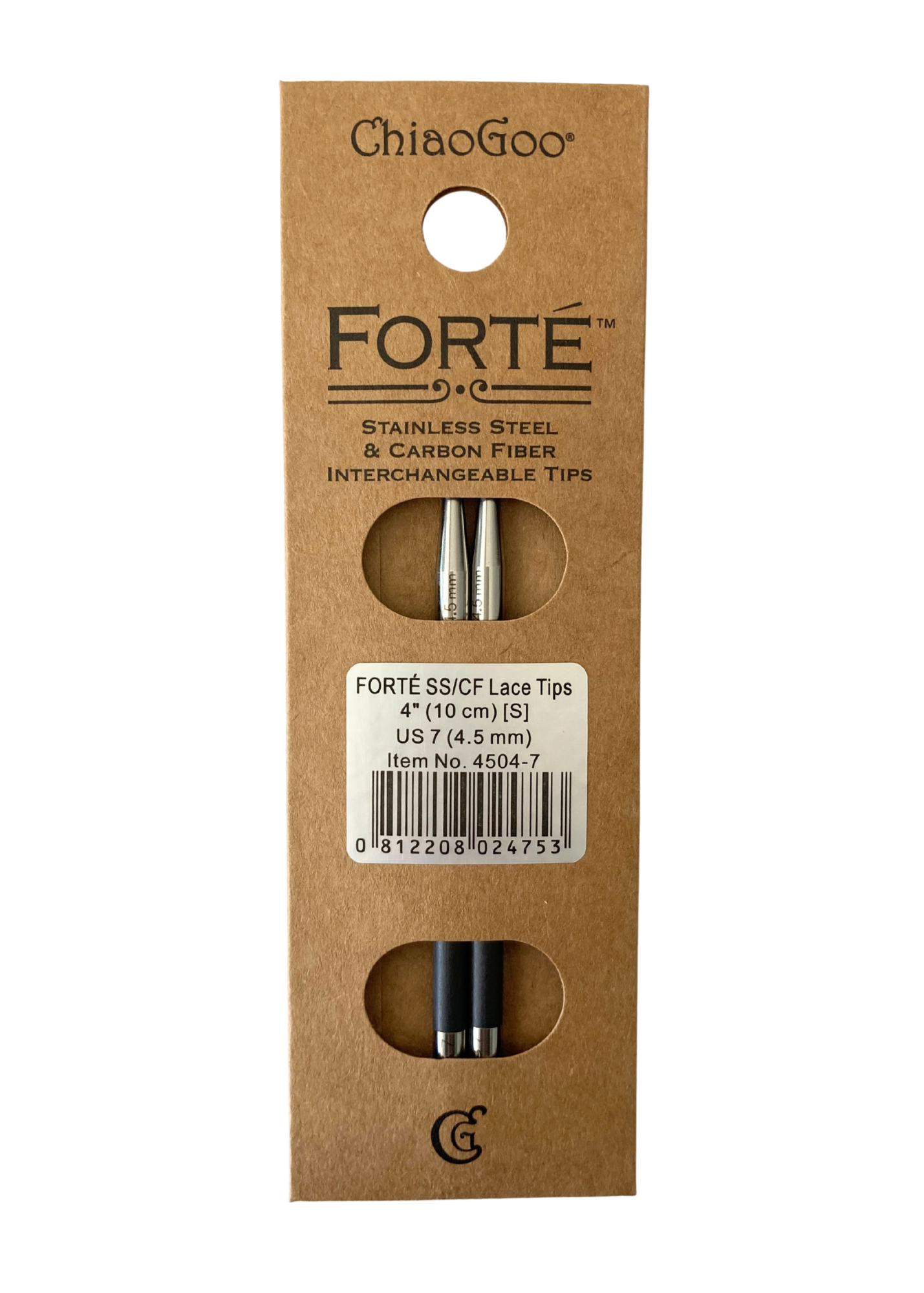 ChiaoGoo  Forté Lace 4" (10cm) Interchangeable Circular Knitting Needle Tips