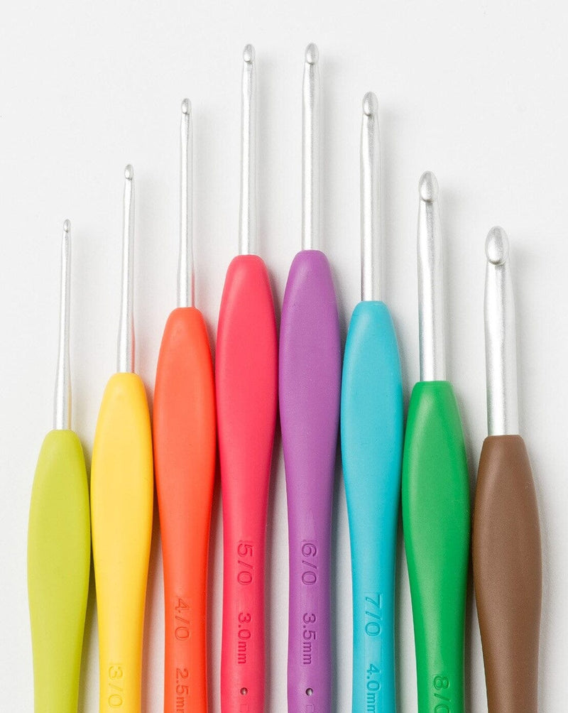 Clover Amour Soft Grip Crochet Hooks - Set of 8