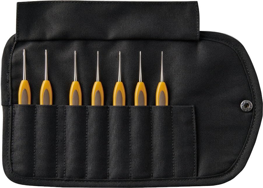 Clover Soft Touch Lace Crochet Hooks - Set of 7 (0.60mm - 1.75mm)