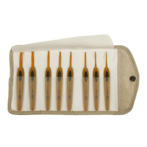 Clover Soft Touch Crochet Hooks - Set of 8 (2.00mm - 6.00mm)