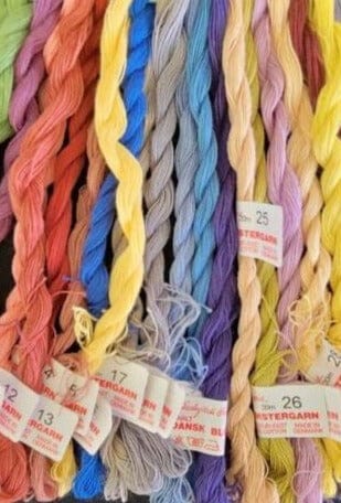 Assorted Pack - Dansk Blomstergarn Cotton Flower Embroidery Thread - 10 x Shades