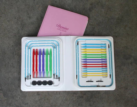 Denise Interchangeable Circular Knitting Needles Set - Pink