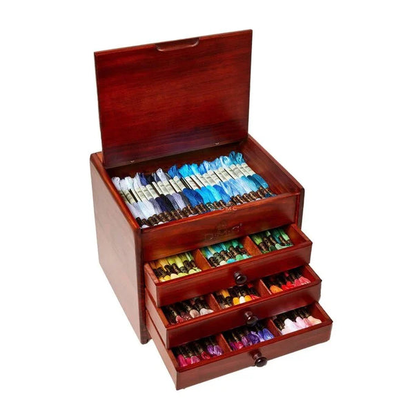 DMC Vintage Chest Embroidery Thread Collector's Box - 3 Drawers