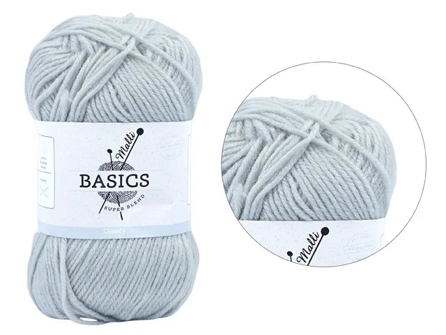 Everyday Malli 100g "Basics" 8-Ply Acrylic Knitting Yarn - Choose Your Colour
