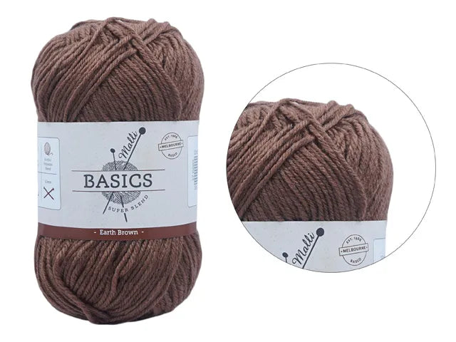 Everyday Malli 100g "Basics" 8-Ply Acrylic Knitting Yarn - Choose Your Colour