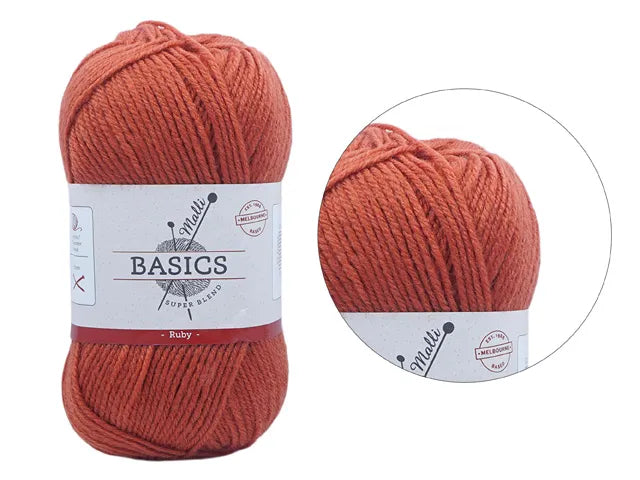 Everyday Malli 100g "Basics" 8-Ply Acrylic Knitting Yarn - Choose Your Colour