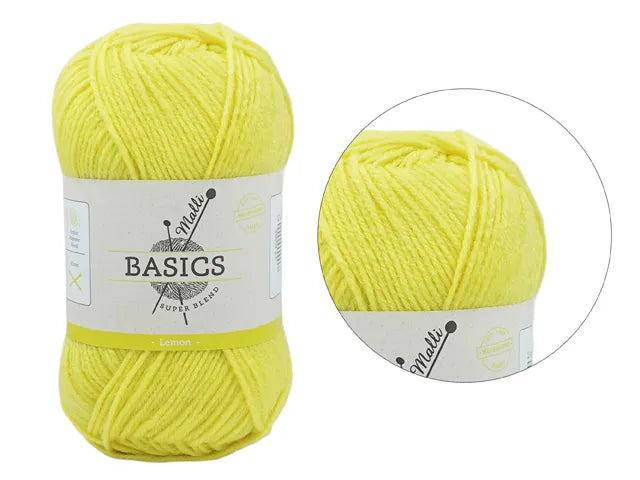Everyday Malli 100g "Basics" 8-Ply Acrylic Knitting Yarn - Choose Your Colour