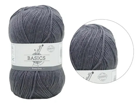 Everyday Malli 100g "Basics" 8-Ply Acrylic Knitting Yarn - Choose Your Colour