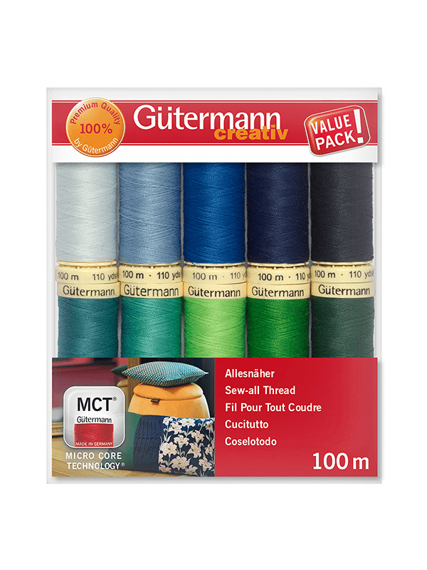 Gutermann Sew-All Polyester 100m Sewing Thread - Pack of 10