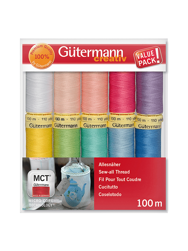 Gutermann Sew-All Polyester 100m Sewing Thread - Pack of 10