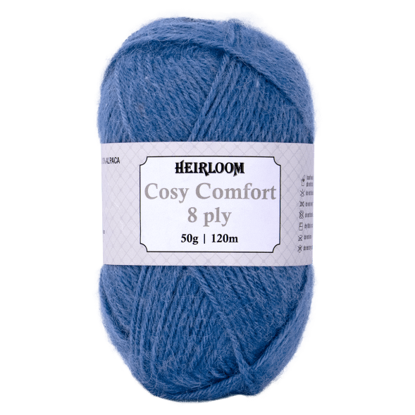 Heirloom 50g "Cosy Comfort" 8-Ply Silk Blend Yarn
