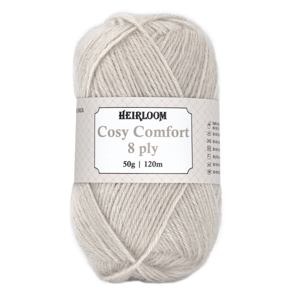 Heirloom 50g "Cosy Comfort" 8-Ply Silk Blend Yarn