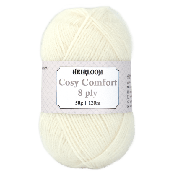 Heirloom 50g "Cosy Comfort" 8-Ply Silk Blend Yarn