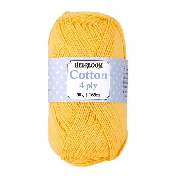 Heirloom 50g "Cotton" 4-Ply 100% Cotton Yarn