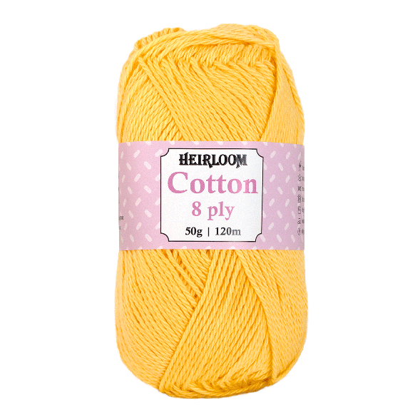 Heirloom 50g "Cotton" 8-Ply 100% Cotton Yarn