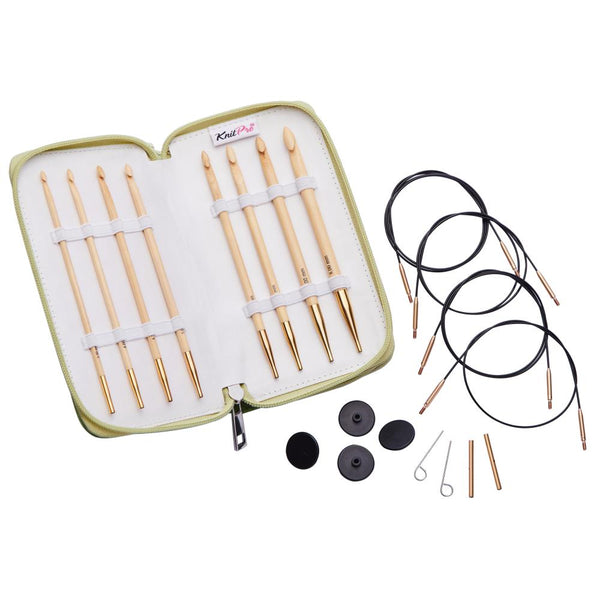 KnitPro "Bamboo" IC Afghan/Tunisian Crochet Hook Set