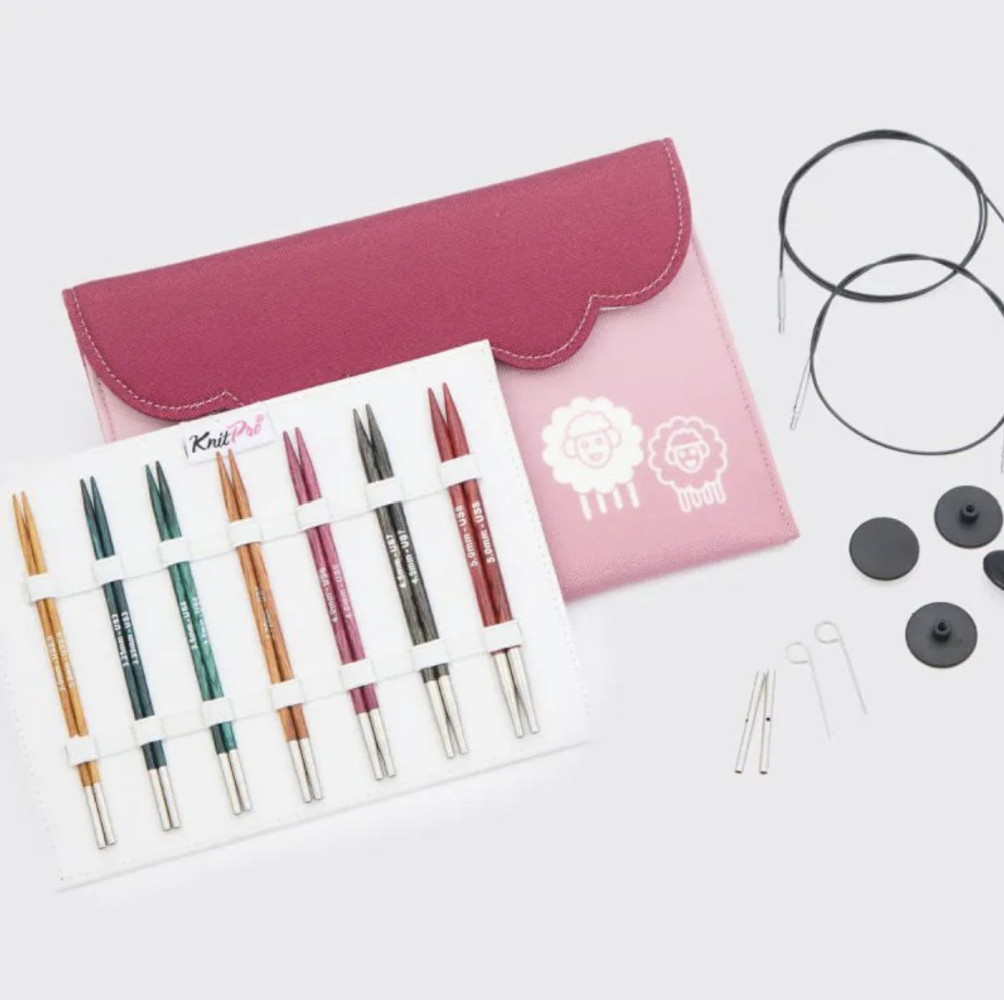 KnitPro "Dreamz" 13cm (5") Interchangeable Circular Knitting Needles - Midi Set