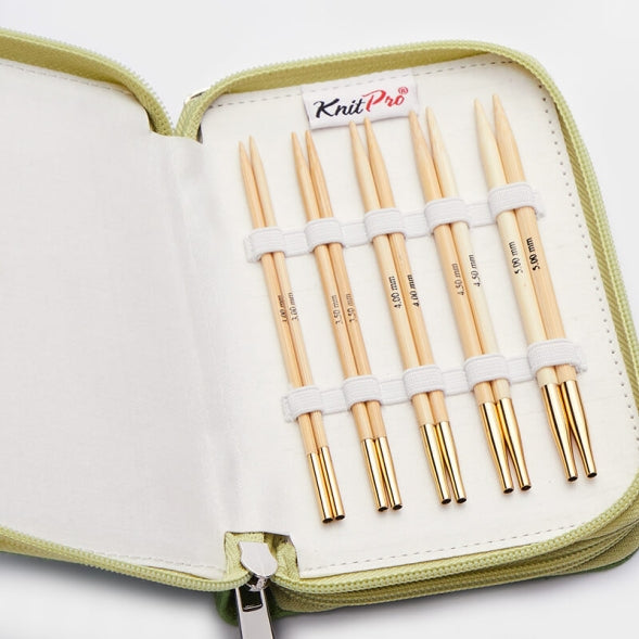 KnitPro "Bamboo" Interchangeable Circular Knitting Needles - Starter Set