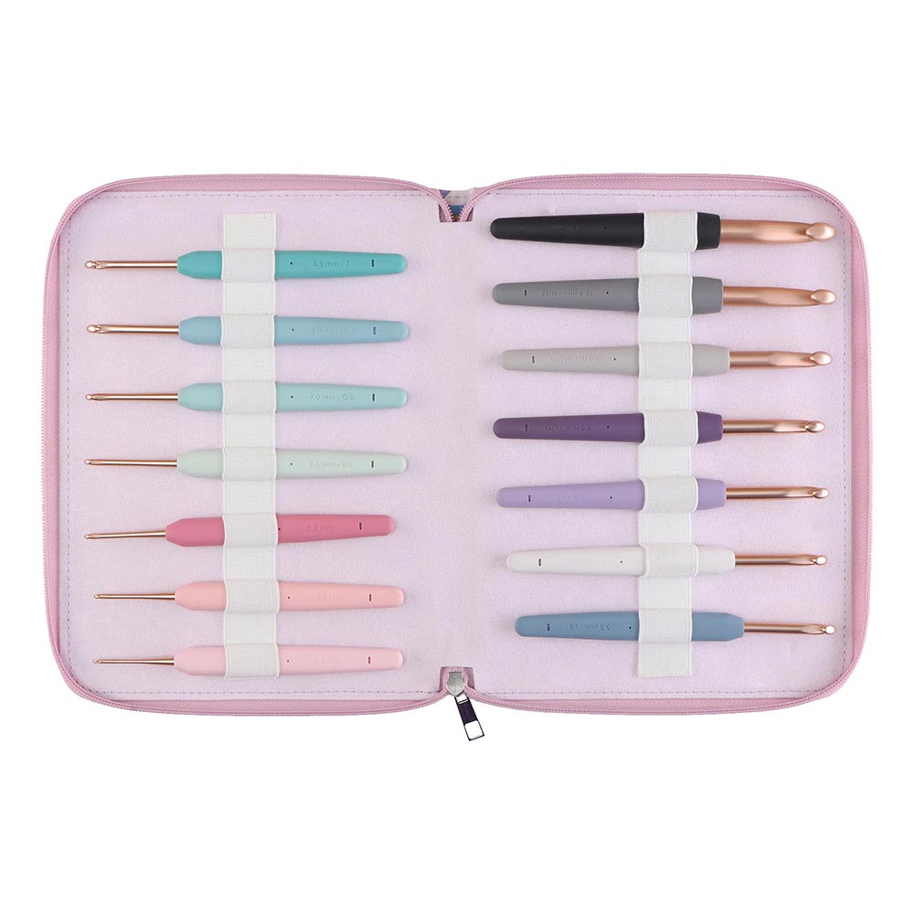 KnitPro "Vybe" Rose Gold Crochet Hooks - Grande Set