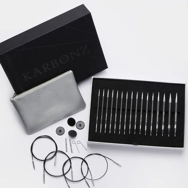 KnitPro "Karbonz" Interchangeable Circular Knitting Needles - Gift Set