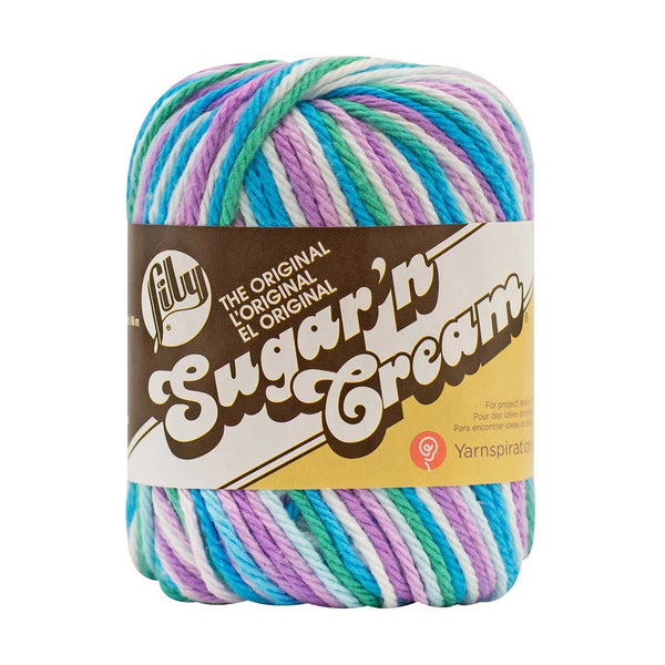 Lily 55g "Sugar n Cream" Worsted 100% Cotton Yarn - Ombre Colours