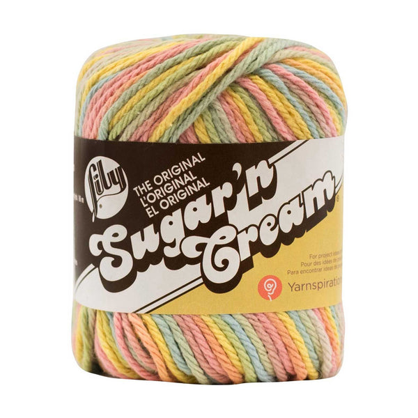 Lily 55g "Sugar n Cream" Worsted 100% Cotton Yarn - Ombre Colours