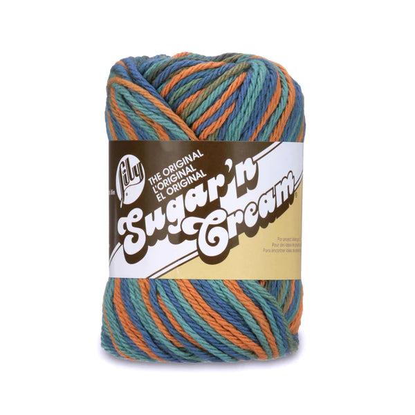Lily 55g "Sugar n Cream" 4-ply 100% Cotton Yarn - Ombre Colours