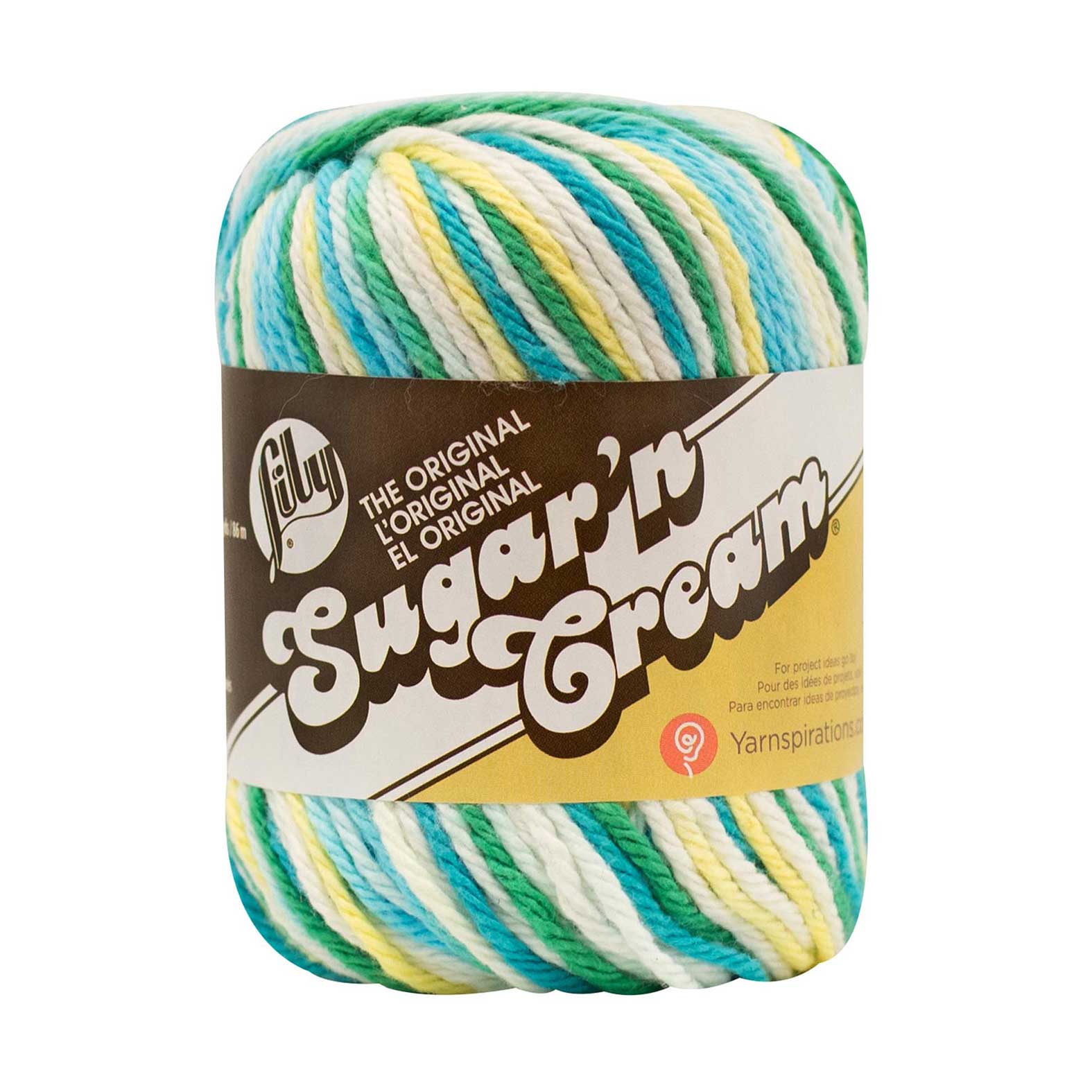 Lily 55g "Sugar n Cream" Worsted 100% Cotton Yarn - Ombre Colours