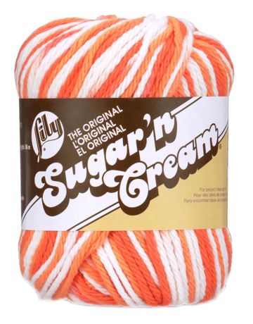 Lily 55g "Sugar n Cream" Worsted 100% Cotton Yarn - Ombre Colours