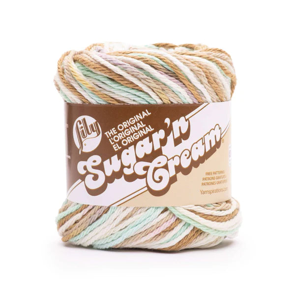 Lily 55g "Sugar ‘n Cream" 4-ply 100% Cotton Yarn - Ombre Colours