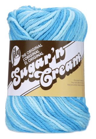 Lily 55g "Sugar n Cream" Worsted 100% Cotton Yarn - Ombre Colours